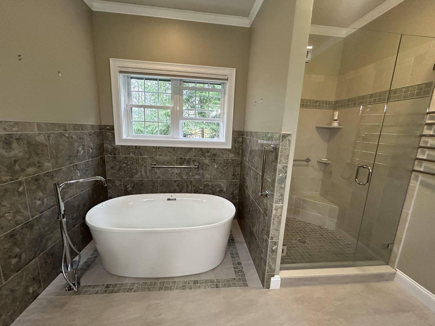 Bathroom mid-remodel with new fixtures going in