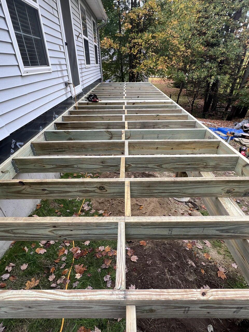 New construction framing on a residential build