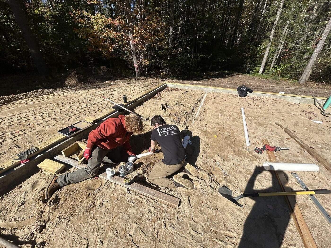 Handyman working with tools on a job site